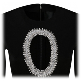 Givenchy - Abito Lungo in Maglia di Perle Nere e Cristalli - Givenchy Exclusive Luxury Collection