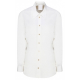 Givenchy - White Silk Rhinestones Detail Shirt - Givenchy Exclusive Luxury Collection