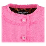 Dolce & Gabbana - Pink Short Raschel Tweed Jacket - Dolce & Gabbana Exclusive Luxury Collection