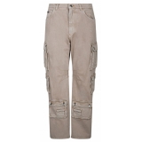 Dolce & Gabbana - Pantaloni Cargo in Cotone Beige - Dolce & Gabbana Exclusive Luxury Collection