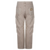 Dolce & Gabbana - Pantaloni Cargo in Cotone Beige - Dolce & Gabbana Exclusive Luxury Collection