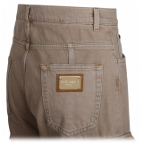 Dolce & Gabbana - Pantaloni Cargo in Cotone Beige - Dolce & Gabbana Exclusive Luxury Collection