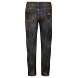 Dolce & Gabbana - Black Cotton Bleached Effect Jeans - Dolce & Gabbana Exclusive Luxury Collection