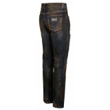 Dolce & Gabbana - Black Cotton Bleached Effect Jeans - Dolce & Gabbana Exclusive Luxury Collection