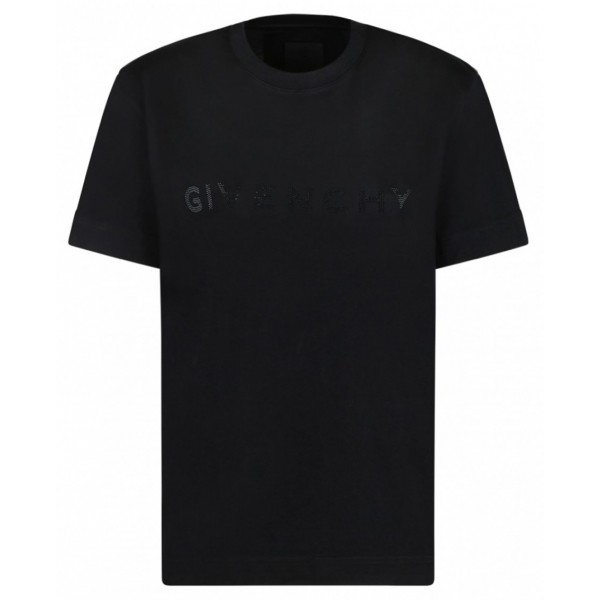 Givenchy - Black Rhinestones T-Shirt - Givenchy Exclusive Luxury Collection