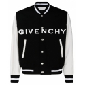 Givenchy - Giubbotto Bomber in Lana e Pelle Bianco e Nero - Givenchy Exclusive Luxury Collection