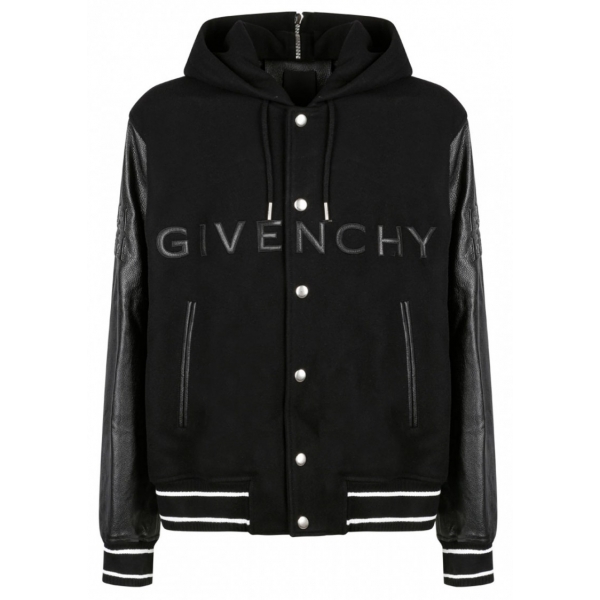 Givenchy - Giacca College con Cappuccio Nera - Givenchy Exclusive Luxury Collection