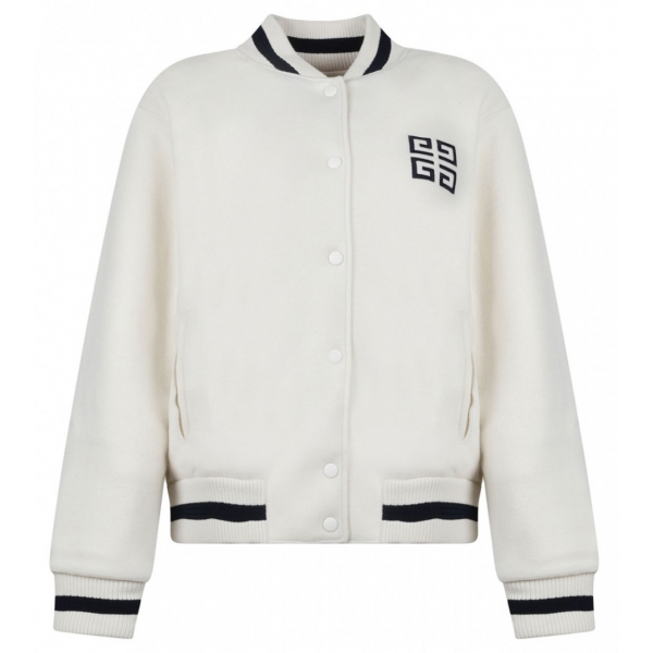 Givenchy - Giubbotto Bomber Bianco Varsity - Givenchy Exclusive Luxury Collection