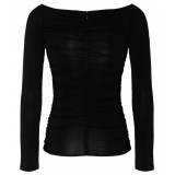 Givenchy - Black Ruched Jersey Top - Givenchy Exclusive Luxury Collection