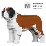 Jekca - St. Bernard 01 - Big - Lego - Scultura - Costruzione - 4D - Animali di Mattoncini - Toys