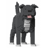 Jekca - Staffordshire Bull Terrier 01-M04 - Big - Lego - Sculpture - Construction - 4D - Brick Animals - Toys