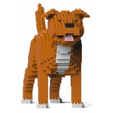 Jekca - Staffordshire Bull Terrier 01-M01 - Big - Lego - Sculpture - Construction - 4D - Brick Animals - Toys