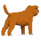 Jekca - Staffordshire Bull Terrier 01-M01 - Big - Lego - Sculpture - Construction - 4D - Brick Animals - Toys