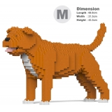 Jekca - Staffordshire Bull Terrier 01-M01 - Big - Lego - Sculpture - Construction - 4D - Brick Animals - Toys