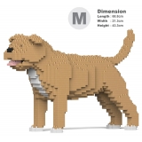 Jekca - Staffordshire Bull Terrier 01-M03 - Big - Lego - Sculpture - Construction - 4D - Brick Animals - Toys