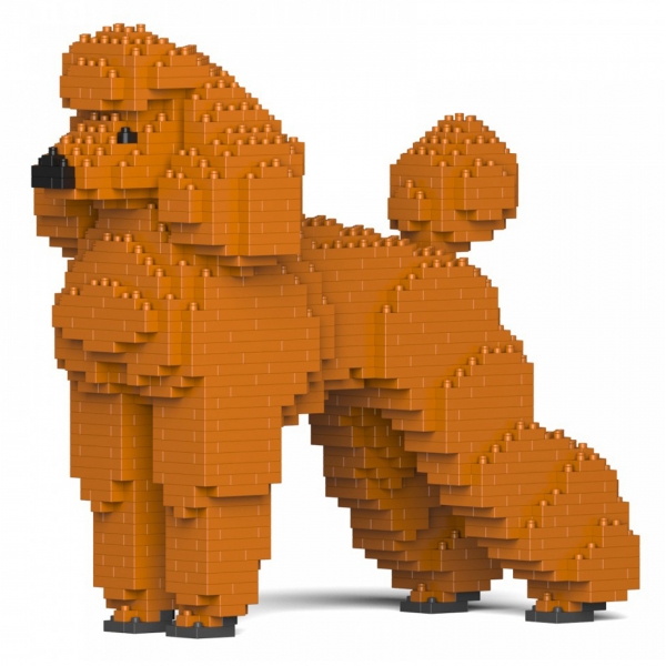 Jekca - Standard Poodle 01-S13 - Big - Lego - Sculpture - Construction - 4D - Brick Animals - Toys