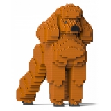 Jekca - Standard Poodle 01-S13 - Big - Lego - Sculpture - Construction - 4D - Brick Animals - Toys