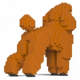 Jekca - Standard Poodle 01-S13 - Big - Lego - Sculpture - Construction - 4D - Brick Animals - Toys