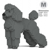 Jekca - Standard Poodle 01-M03 - Big - Lego - Sculpture - Construction - 4D - Brick Animals - Toys