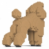 Jekca - Standard Poodle 01-M02 - Big - Lego - Sculpture - Construction - 4D - Brick Animals - Toys