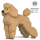 Jekca - Standard Poodle 01-M02 - Big - Lego - Sculpture - Construction - 4D - Brick Animals - Toys