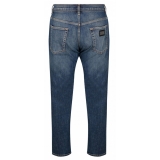 Dolce & Gabbana - Distressed Blue Cotton Loose Fit Jeans - Dolce & Gabbana Exclusive Luxury Collection