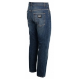 Dolce & Gabbana - Distressed Blue Cotton Loose Fit Jeans - Dolce & Gabbana Exclusive Luxury Collection