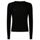 Dolce & Gabbana - Black Cotton Blend Jumper - Dolce & Gabbana Exclusive Luxury Collection