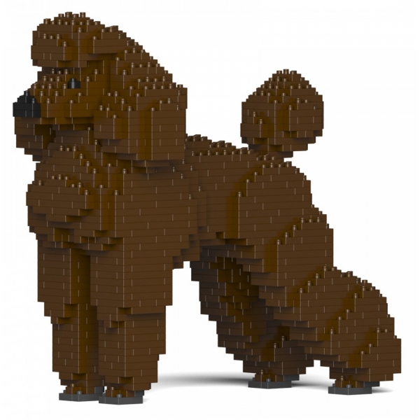 Jekca - Standard Poodle 01-S11 - Big - Lego - Sculpture - Construction - 4D - Brick Animals - Toys