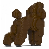 Jekca - Standard Poodle 01-S11 - Big - Lego - Sculpture - Construction - 4D - Brick Animals - Toys