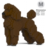 Jekca - Standard Poodle 01-S11 - Big - Lego - Sculpture - Construction - 4D - Brick Animals - Toys