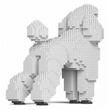 Jekca - Standard Poodle 01-M01 - Big - Lego - Sculpture - Construction - 4D - Brick Animals - Toys