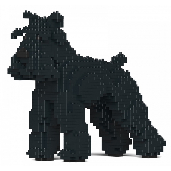 Jekca - Standard Schnauzer 01-M03 - Big - Lego - Sculpture - Construction - 4D - Brick Animals - Toys