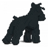 Jekca - Standard Schnauzer 01-M03 - Big - Lego - Sculpture - Construction - 4D - Brick Animals - Toys