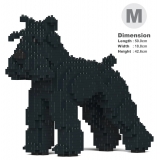 Jekca - Standard Schnauzer 01-M03 - Big - Lego - Sculpture - Construction - 4D - Brick Animals - Toys