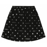Givenchy - Gonna Nera in Cotone Elasticizzato con Stampa Logo - Givenchy Exclusive Luxury Collection