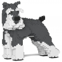 Jekca - Standard Schnauzer 02-M01 - Big - Lego - Sculpture - Construction - 4D - Brick Animals - Toys