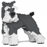 Jekca - Standard Schnauzer 02-M01 - Big - Lego - Sculpture - Construction - 4D - Brick Animals - Toys