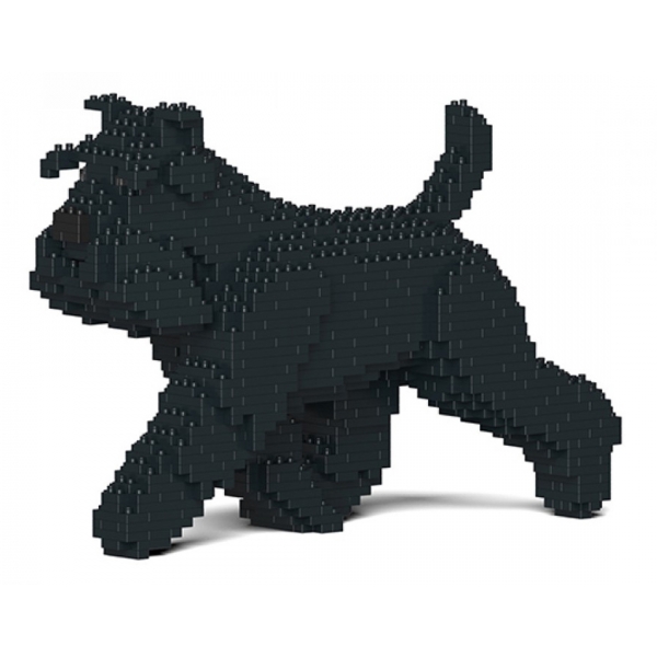 Jekca - Standard Schnauzer 03-M03 - Big - Lego - Sculpture - Construction - 4D - Brick Animals - Toys