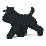 Jekca - Standard Schnauzer 03-M03 - Big - Lego - Sculpture - Construction - 4D - Brick Animals - Toys