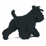 Jekca - Standard Schnauzer 03-M03 - Big - Lego - Sculpture - Construction - 4D - Brick Animals - Toys