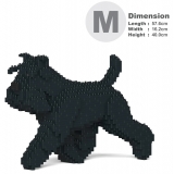 Jekca - Standard Schnauzer 03-M03 - Big - Lego - Sculpture - Construction - 4D - Brick Animals - Toys