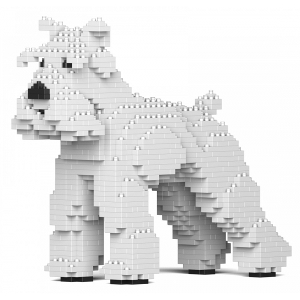 Jekca - Standard Schnauzer 01-S01 - Big - Lego - Scultura - Costruzione - 4D - Animali di Mattoncini - Toys