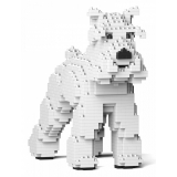 Jekca - Standard Schnauzer 01-S01 - Big - Lego - Scultura - Costruzione - 4D - Animali di Mattoncini - Toys