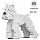 Jekca - Standard Schnauzer 01-S01 - Big - Lego - Sculpture - Construction - 4D - Brick Animals - Toys