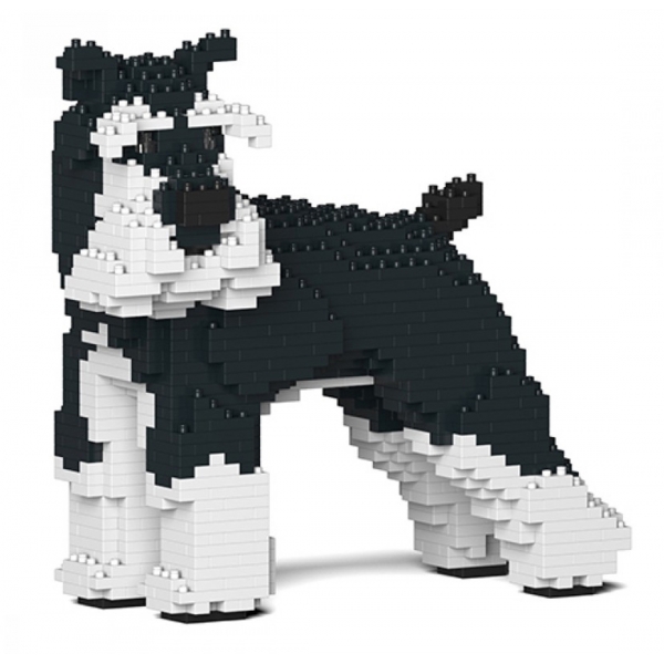 Jekca - Standard Schnauzer 02-M02 - Big - Lego - Scultura - Costruzione - 4D - Animali di Mattoncini - Toys