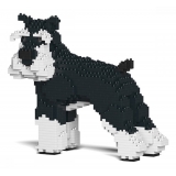 Jekca - Standard Schnauzer 02-M02 - Big - Lego - Sculpture - Construction - 4D - Brick Animals - Toys