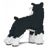 Jekca - Standard Schnauzer 02-M02 - Big - Lego - Sculpture - Construction - 4D - Brick Animals - Toys