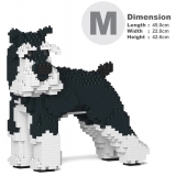 Jekca - Standard Schnauzer 02-M02 - Big - Lego - Scultura - Costruzione - 4D - Animali di Mattoncini - Toys