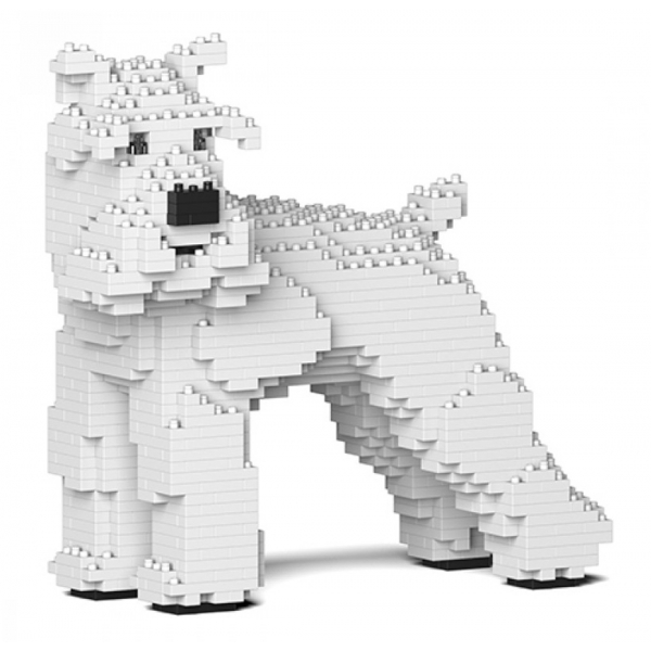 Jekca - Standard Schnauzer 02-S01 - Big - Lego - Scultura - Costruzione - 4D - Animali di Mattoncini - Toys